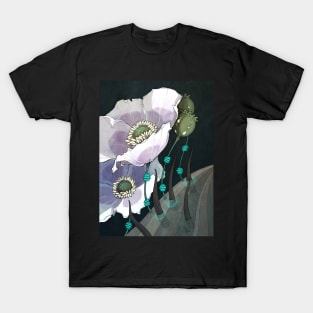 White Opium Poppies T-Shirt